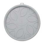Eda - soucoupe à 4 roulettes - gris béton - 35 cm plastiques Eda - soucoupe à 4 roulettes - gris béton - 35 cm plastiques