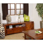 Lauren - meuble tv bas 3 tiroirs marron bois mindi Lauren - meuble tv bas 3 tiroirs marron bois mindi