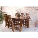 Macabane - lauren - table à manger rectangulaire marron rallonge 160 / 200cm bois mindi Macabane - lauren - table à manger rectangulaire marron rallonge 160 / 200cm bois mindi