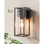 Edishine applique murale exterieur avec d�tecteur de mouvement, douille e27, ip44 �tanche, lampe murale ...
