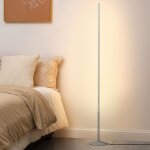 Edishine - lampadaire led salon, dimmable, 3000k, interrupteur à pied, argent Edishine - lampadaire led salon, dimmable, 3000k, interrupteur à pied, argent