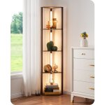 Edishine lampadaire led sur pied salon avec �tag�res, dimmable en continu, 3 temp�ratures de couleur, ...