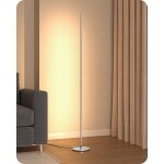 Edishine lampadaire sur pied salon led dimmable, 3000k blanc chaud, h146cm, interrupteur � pied, lampe ...