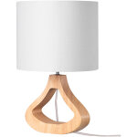 Edishine lampe de chevet, e27 4w ampoule led incluse, 2700k blanc chaud, abat - jour blanc en lin et ...