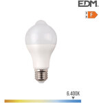 Edm - ampoule led e27 ? capteur pr�sence & cr�puscule ? 12w ? 6400k ? 1154lm ? �6x11cm