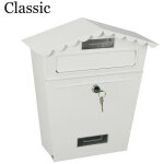 Edm ? bo�te aux lettres en acier blanc classique ? dimensions 295x105x355mm ? installation facile avec ...