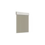 Rideau de porte 90x210cm plat brut n10 cristal - or