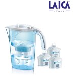 Edm - pack carafe filtrante laica stream line / 2. 3l / blanc / carafe + 3 filtres bi - flux
