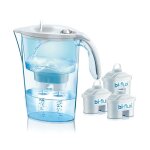 Edm - pack carafe filtrante laica stream line / 2. 3l / blanc / carafe + 3 filtres bi - flux
