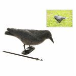Edm - epouvantail anti - oiseau en forme de corbeau 19x39cm