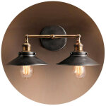 Edm - vieille lampe murale double e27 60w - 63x15x29cm