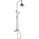 Rousseau colonne de douche avec robinet mitigeur mecanique retro - chrome