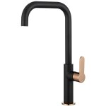 Edouard rousseau - mitigeur evier kanban - noir / rose gold