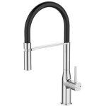 Edouard rousseau - rousseau robinet mitigeur de cuisine koben - avec douchette - gris chrome et noir