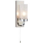 Edrea applique de salle de bain chrome, verre dpoli, 1 x g9 - endon