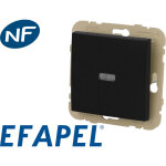 Interrupteur va - et - vient lumineux noir mat efapel logus 90 Interrupteur va - et - vient lumineux noir mat efapel logus 90