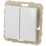 Poussoir + interrupteur va - et - vient blanc efapel logus 90 Poussoir + interrupteur va - et - vient blanc efapel logus 90