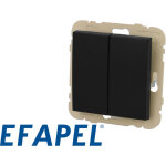 Poussoir + interrupteur va - et - vient noir mat efapel logus 90 Poussoir + interrupteur va - et - vient noir mat efapel logus 90