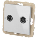 Prise tv + fm blanc efapel logus 90