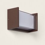 Applique murale extrieure led 12w aluminium cct slectionnable double clairage arelien rouille