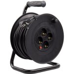 Efectoled - enrouleur extensible 50m 3x1. 5mm avec syst�me 'anti - twist' noir