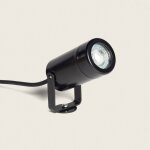 Spot ext�rieur led sur piquet leaf pour ampoule gu10 noir