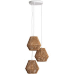 Efectoled - suspension papier tress� trilla 3 spots brun