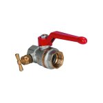 Effebi spa - robinet boisseau sph�rique laiton bague ff � purge orientable poignee alu 15x21