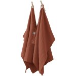 L'effet papillon - lot de 2 essuie - mains gaze de coton 50 x 70 cm terracotta orange L'effet papillon - lot de 2 essuie - mains gaze de coton 50 x 70 cm terracotta orange