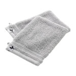 L'effet papillon - lot de 2 gants garance 100% coton bio 600 g / m� 15x21 gris nuage