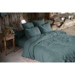 L'effet papillon - housse de couette 200 x 200 cm en double gaze de coton ? bleu canard