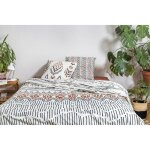 L'effet papillon - parure de lit (housse de couette + 1 taie d'oreiller) coton imprim 140 x 200 cm ethnic ...