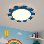 Eglo - applique murale chambre d'enfant lampe pour enfant plafonnier en verre bleu clair, soleil, acier, ...
