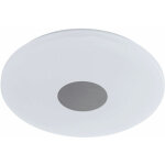 Eglo - plafonnier led 18 watts variateur de lampe 3000 - 6000k �clairage rond acier blanc 75289