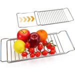 �gouttoir � vaisselle extensible au - dessus de l'�vier, support de rangement t�lescopique en acier inoxydable ...