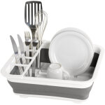 Egouttoir vaisselle pliable gaia, �gouttoir � vaisselle plastique, porte - couverts et support assiettes, ...