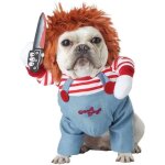 Einemgeld - dguisement de poupe de mort pour chiens effrayant halloween cosplay poupe chucky costume ...