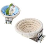 Nid d'levage en corde de coton pour perruches, calopsittes, conures, canaris, insparables et petits ...