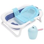 Bb baignoire bb nacelle enfants pliable pliable bain sr 3 en 1 0 - 6 ans avec pieds portable bleu ...
