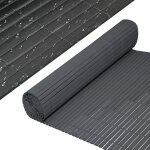 Einfeben brise - vue canisse pvc pour jardin balcon terrasse, gris anthracite(180 x 400 cm)