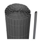 Einfeben brise - vue canisse pvc pour jardin balcon terrasse, gris anthracite(90 x 500 cm)