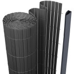 Einfeben canisse double face pvc gris anthracite 1. 8 x 5 m r�sistant aux uv tapis de protection visuelle ...