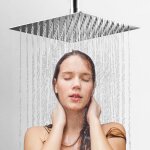 Einfeben douche de tête douche à effet pluie pomme de douche top wellness design 20cm carré Einfeben douche de tête douche à effet pluie pomme de douche top wellness design 20cm carré