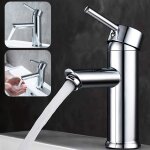 Swanew - mitigeur lavabo avec bec robinet haut  monotrou vasque monocommande pour salle de bains robinetterie ...