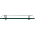 Tagre murale verre, tablette en verre de salle de bain 40 x 10 cm 8 mm transparent - einfeben