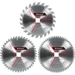 Einhell jeu de lames de scie circulaire carbure ? 254 x 30 x 3, 2 mm ? 24, 42, 60 dents