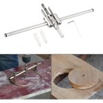 Coupeur de trou de cercle argent r�glable de 30 - 300mm a vu l'outil detravail du bois diy de menuiserie ...