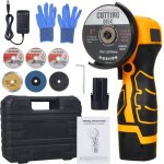 Ej. life - meuleuse d'angle sans fil 7000 tr / min, outil de meulage lectrique, mini meuleuse avec 2 ...