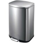 Eko - poubelle � p�dale della 50 l argent� mat