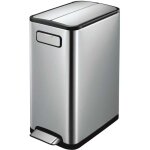 Eko - poubelle � p�dale tri s�lectif ecofly 20 + 20 litres - stainless steel plastic - inox mat